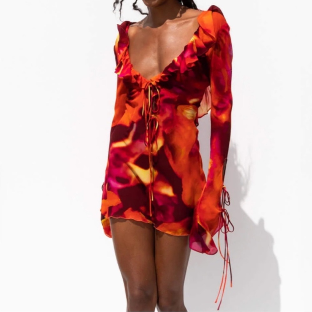 Rat & Boa Orange and Red Dress